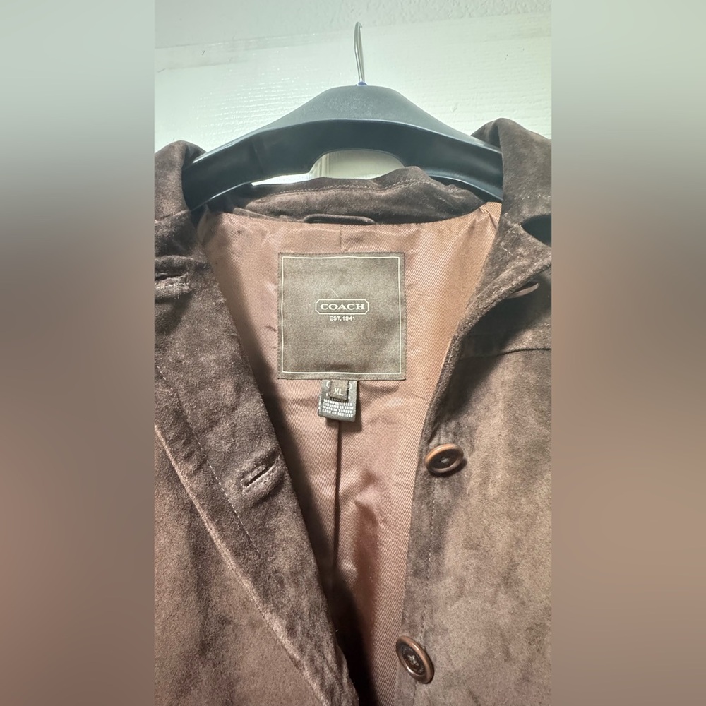 Coach Women's Suede Brown Leather Jacket - Picture 9 of 13